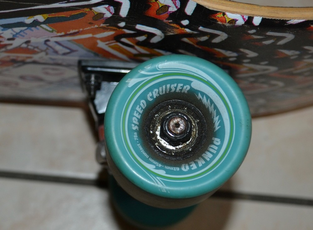 Punked skateboard with speed cruiser wheels