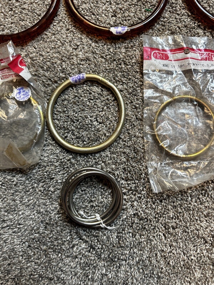 Vintage Macrame Accessories Rings Beads