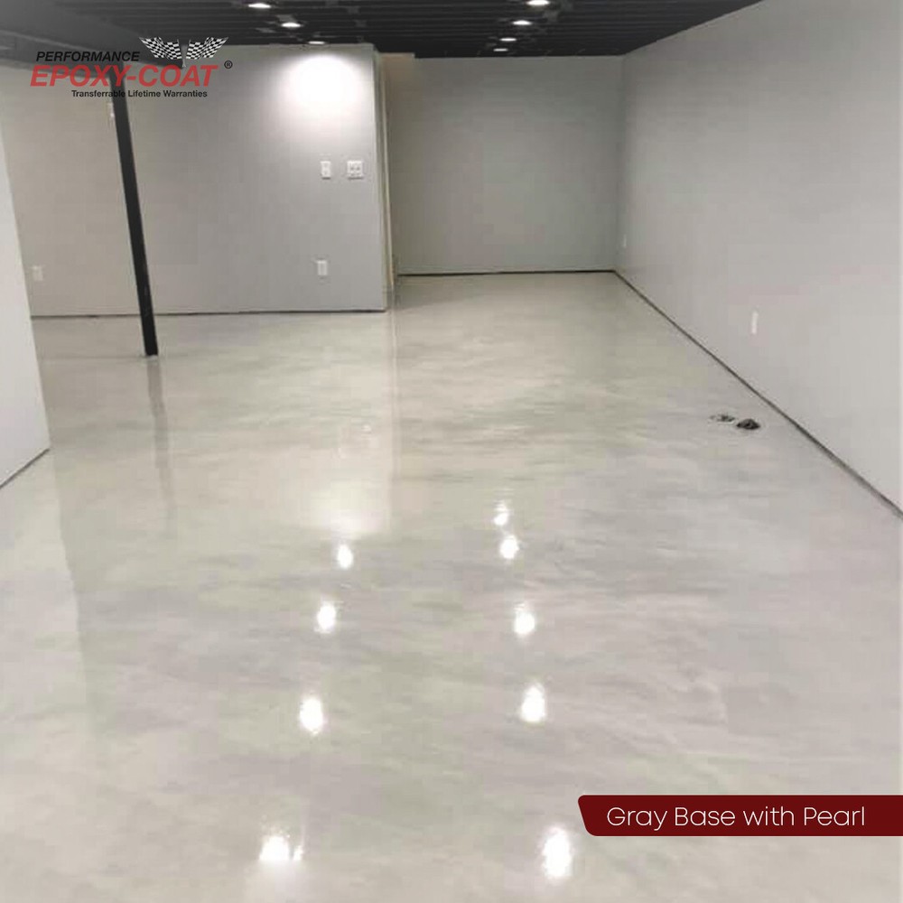 Metallic Half Epoxy Floor Coating Kit 150 sq. ft. TILE RED Base Coat