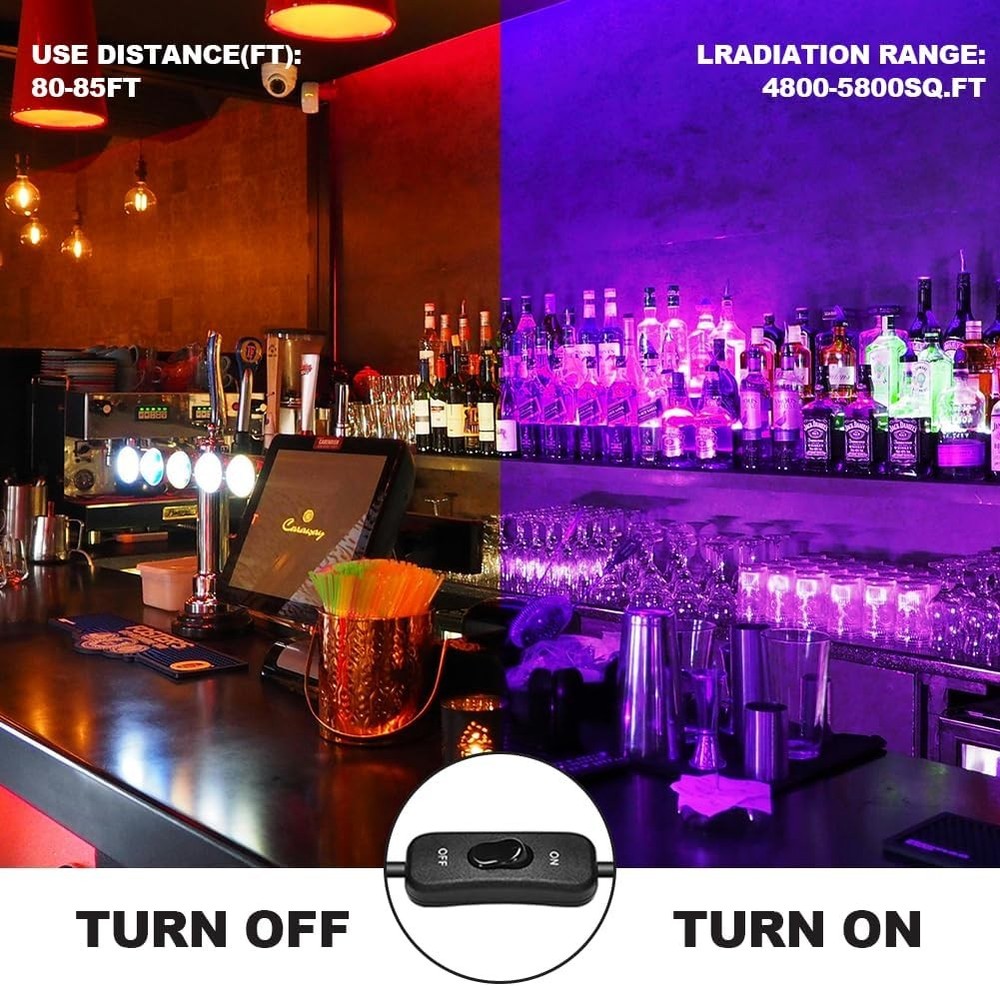 2 Pack 400W Black Light UV Floodlight 395nm