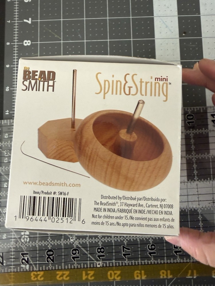 Bead Spinner Spin & String (SW16) Mini Wooden Bead Stringing Tool Beadsmith