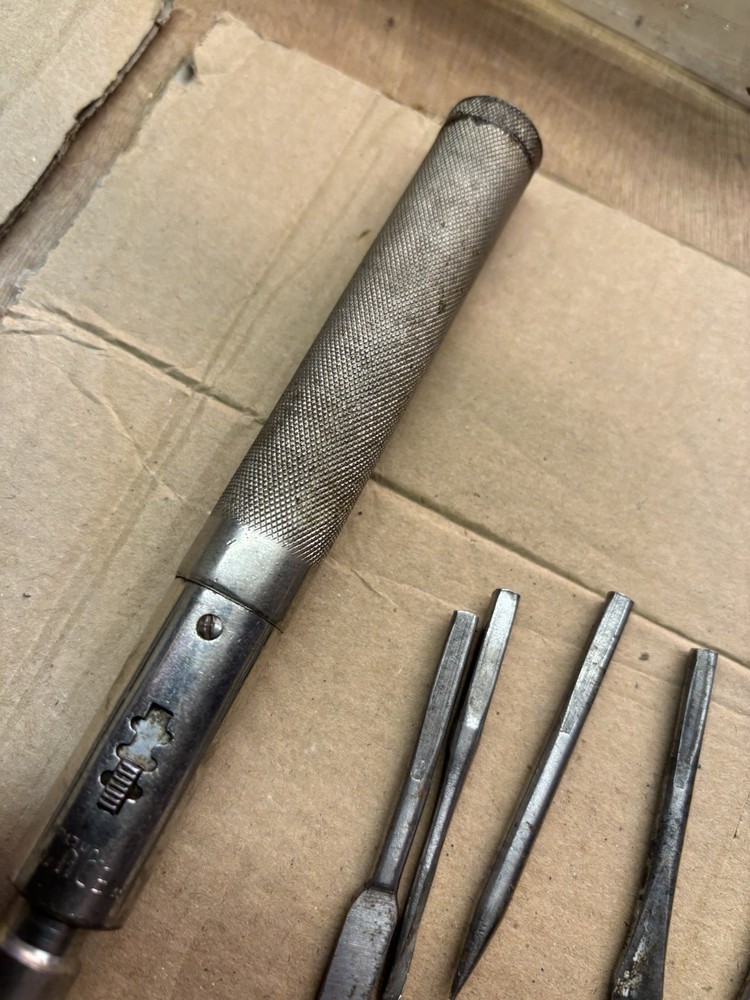 Vintage Foreign Ratchet Driver Tool With Bits