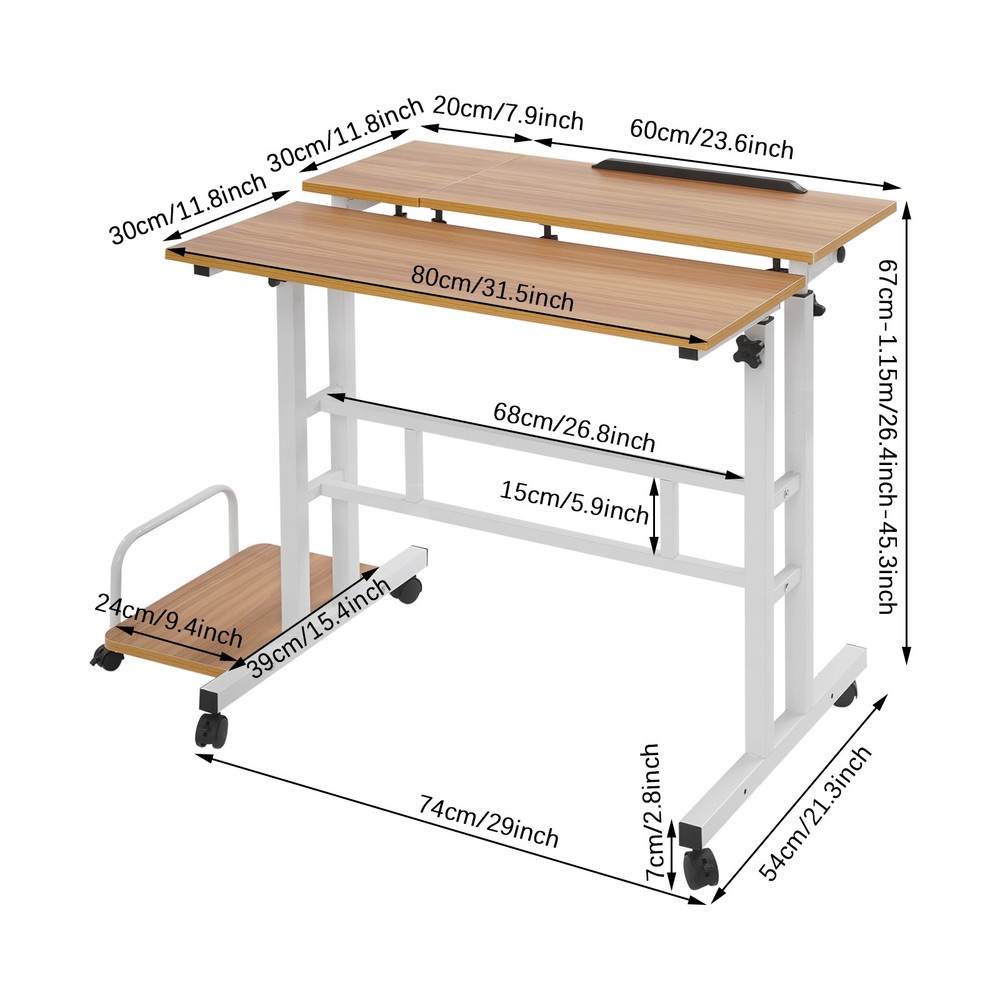 Multi Functional Foldable Desk, Modern Computer Desk, Adjustable Computer Table