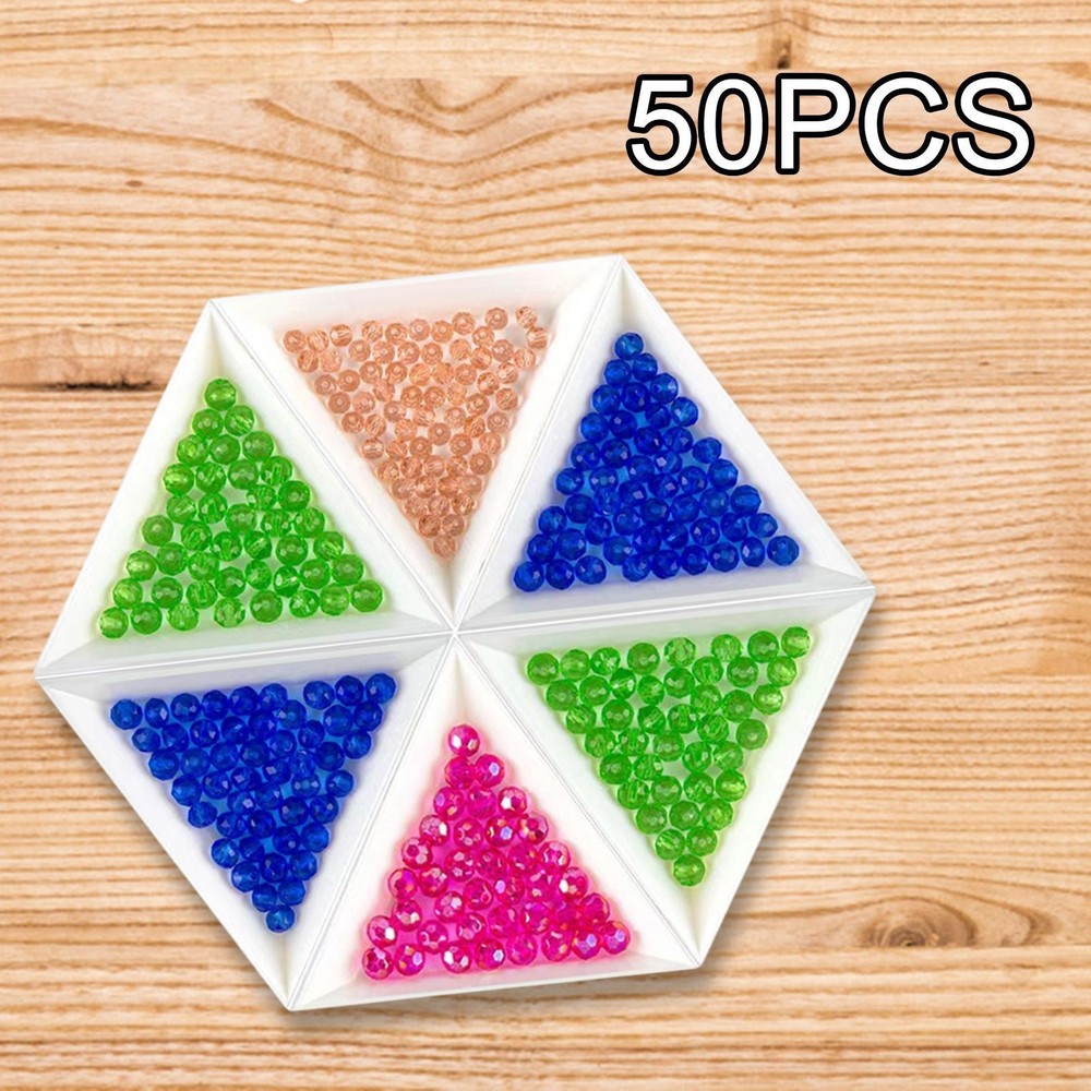 50Pcs Bead Sorting Trays Containers Multifunctional Organizer Manicure Tools