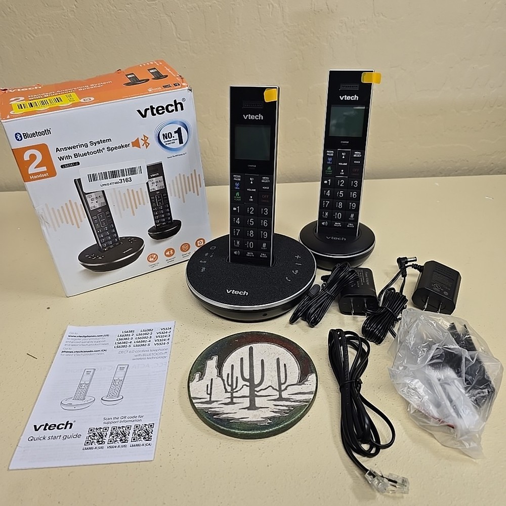 Vtech LS6381-2 Answering System w/ Bluetooth Speaker, 2 Handsets