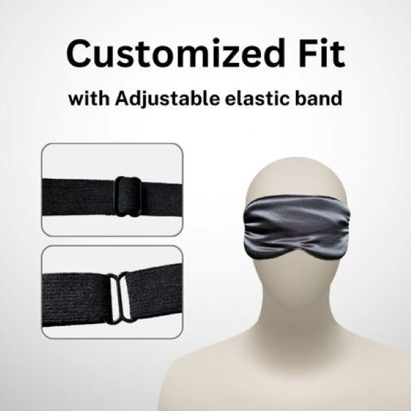 Premium Silk Sleep Mask - 360° Light Blocking, Soft & Breathable Adjustable