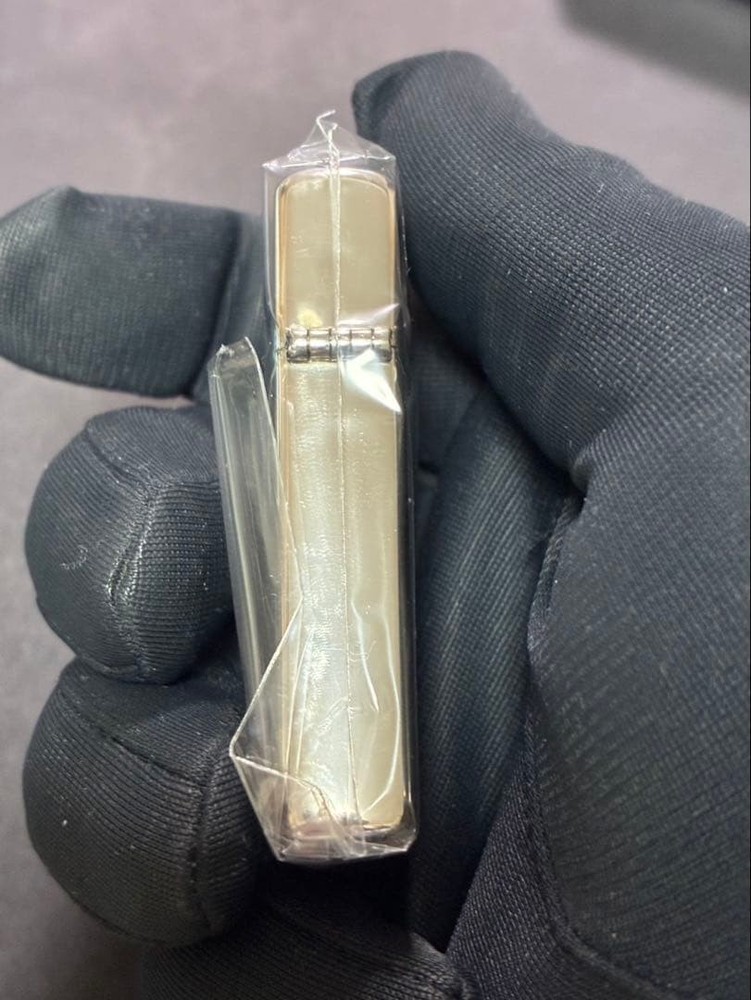 Zippo Slim Case Seven Stars Silver Etching One Sided Processing Lighter Japan