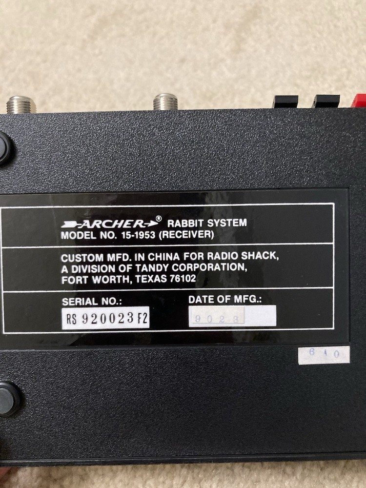 Vintage Rabbit VCR Transmitter, Retro Audio Video RF Adapter