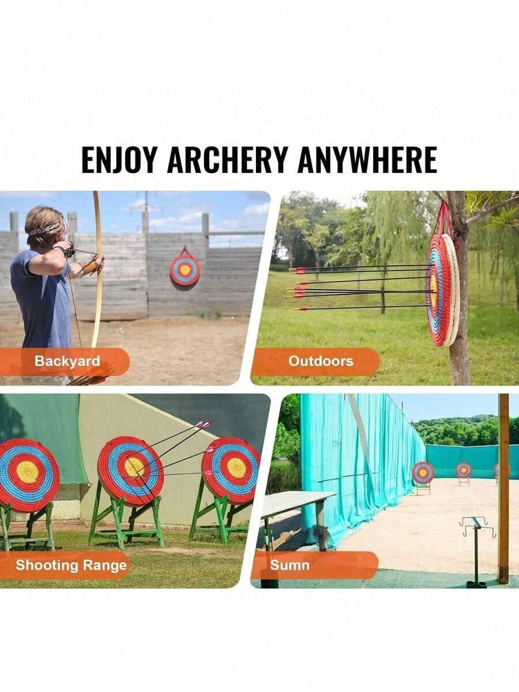 Straw Archery Target, 20-inch Target, Traditional Solid Round Archery Target