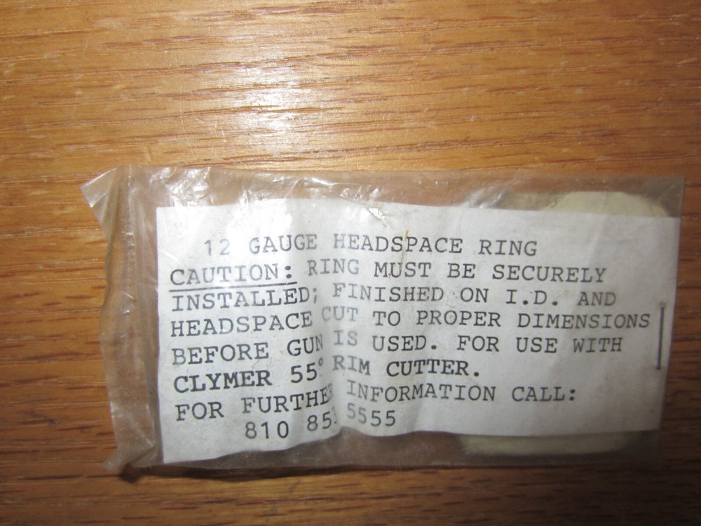 Clymer Headspace Ring for Winchester model 12 12 ga