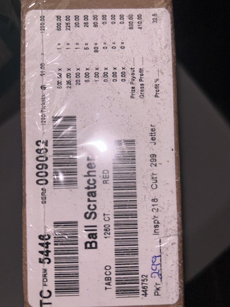 pull tickets casino Ball Scratcher Sealed