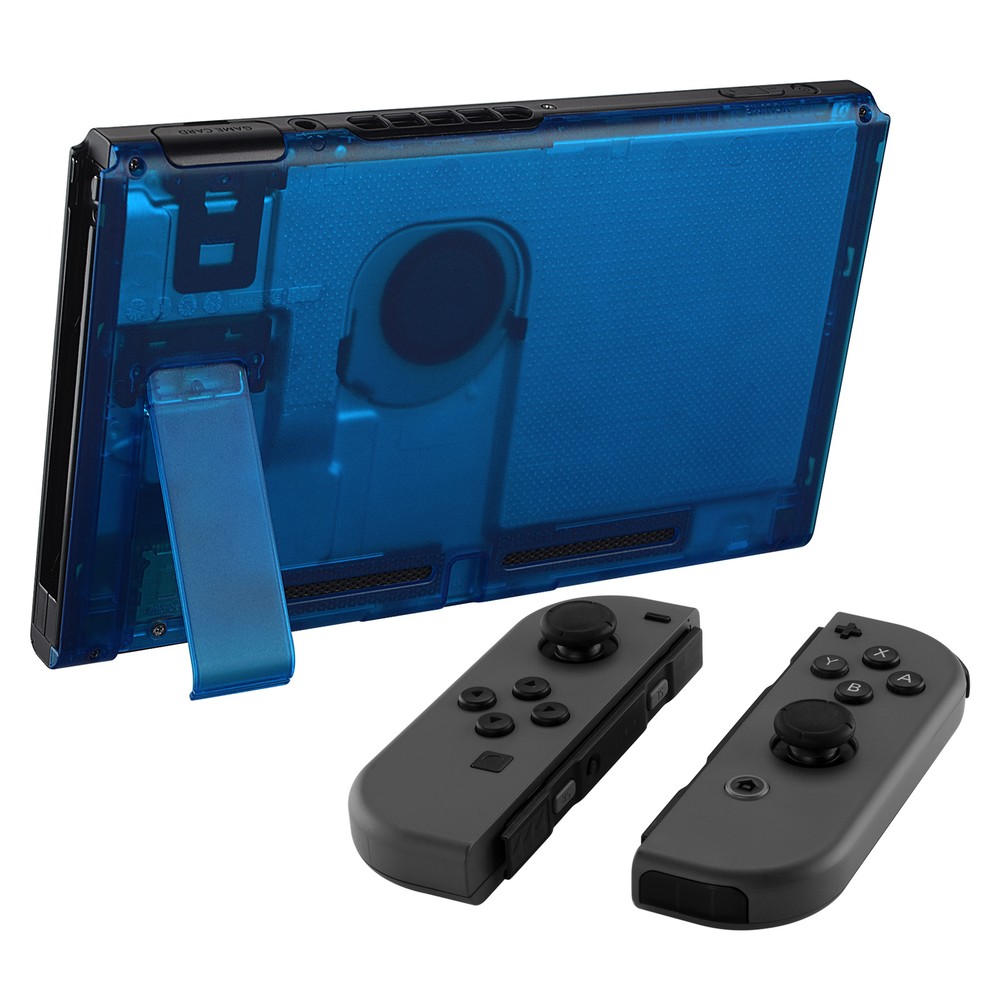Clear Blue Back Plate Housing Shell Fix Kit for Nintendo Switch Handheld Console