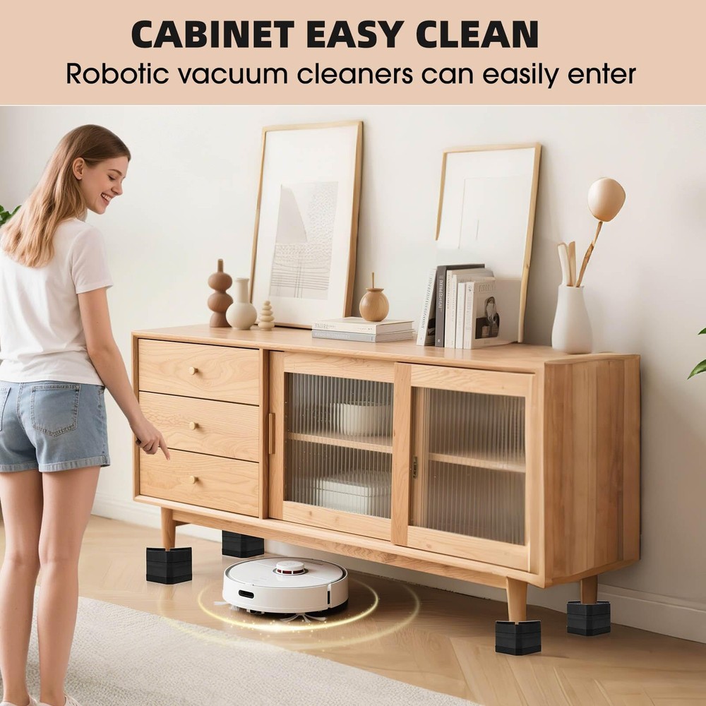 Furniture Risers Bed Risers - Rectangular Adjustable Block Riser for Raising ...