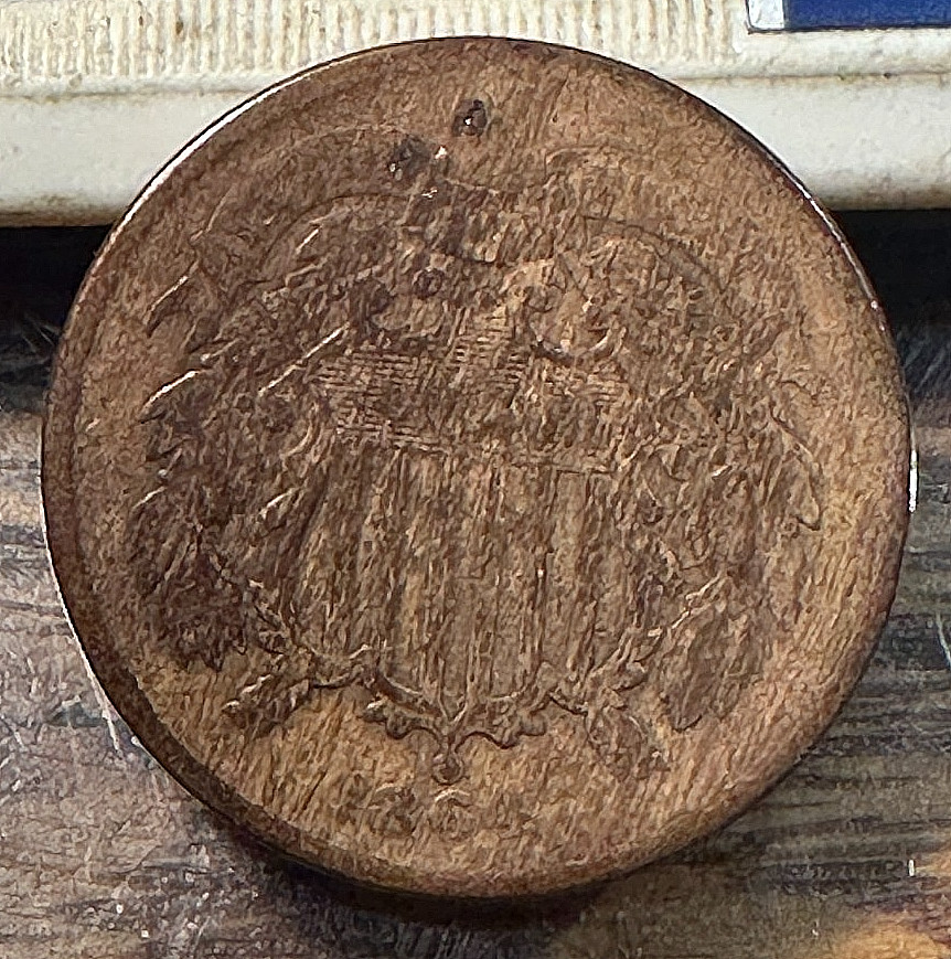 1864 2 Cent Piece Nice Good Details CHRC