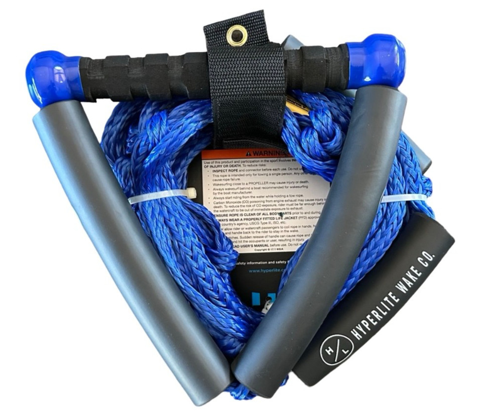NEW Hyperlite Wake Surf Rope w/Handle Blue Sz 25ft