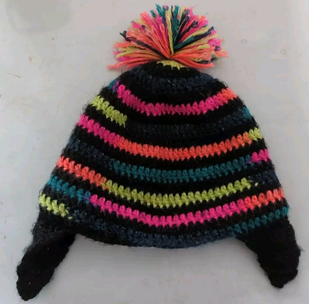 Handmade Crocheted Hat, Fleece Lined