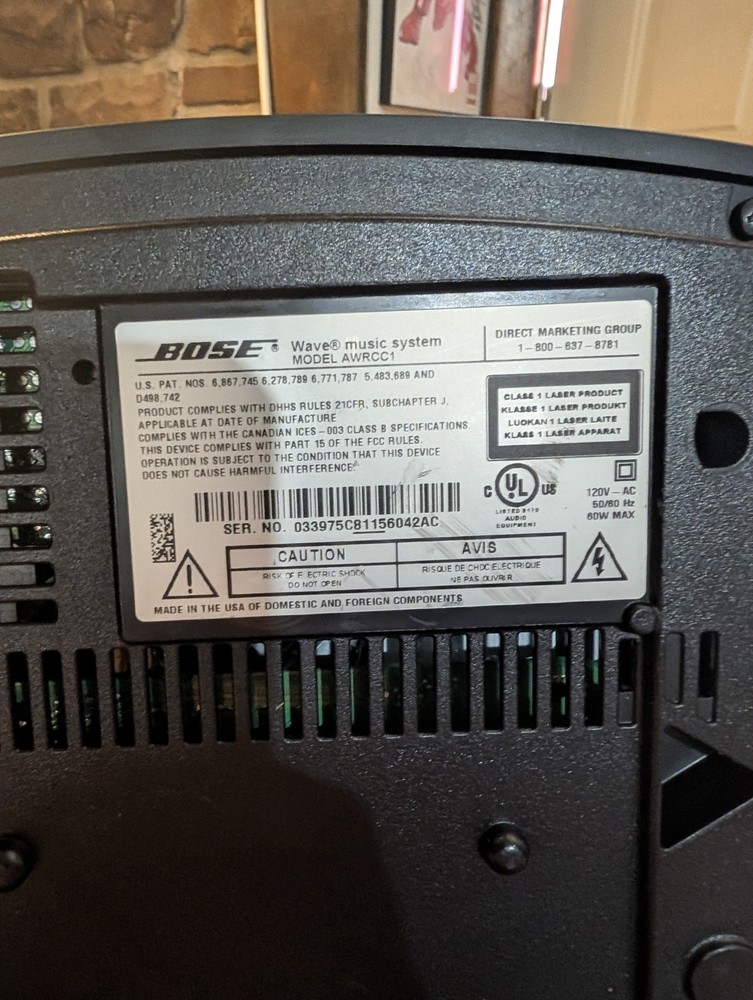 Bose Wave Music System AWRCC1 w/ Multi-CD Changer & Remote Control *PLEASE READ*