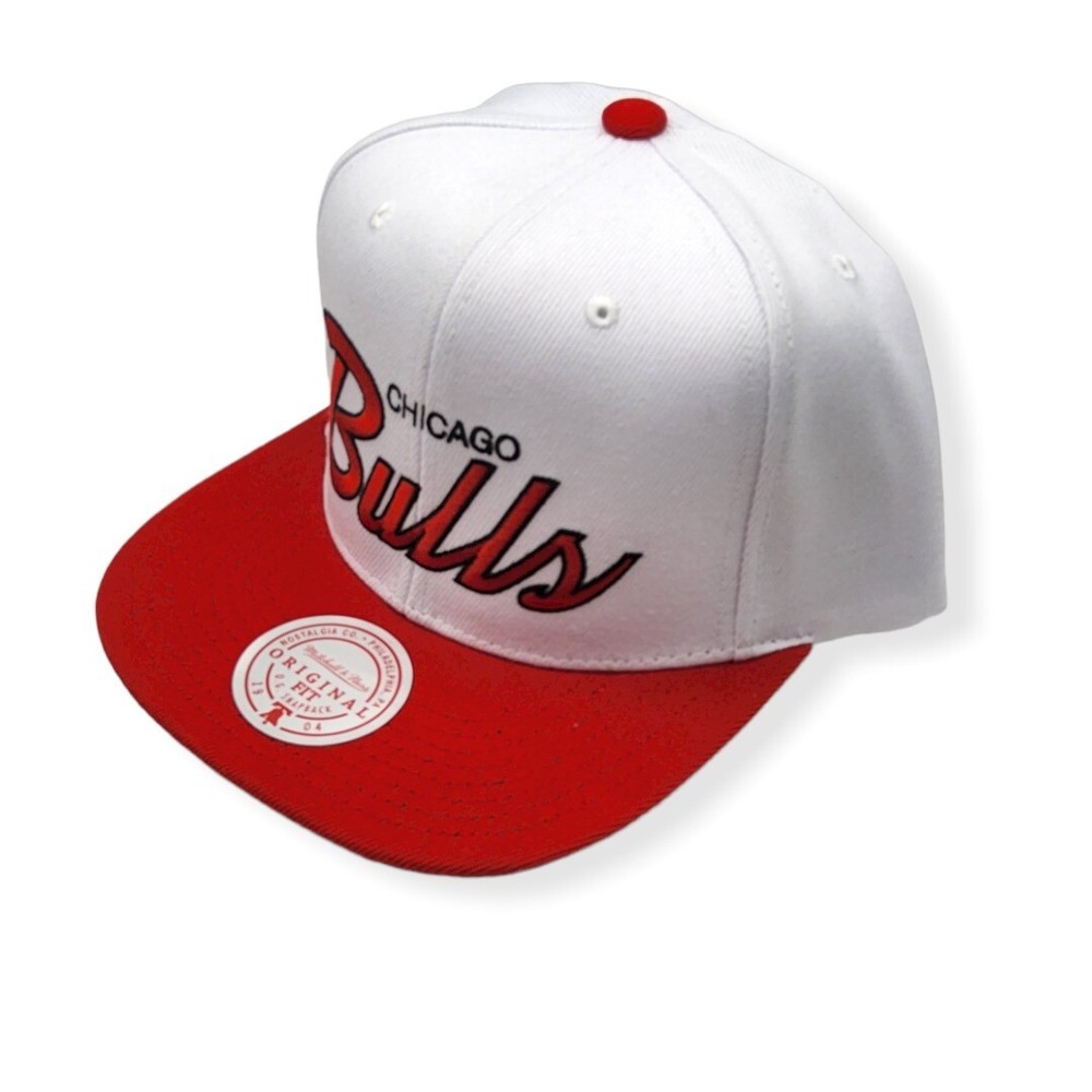 Mitchell & Ness Chicago Bulls Heritage Script Adjustable Snapback Hat Cap