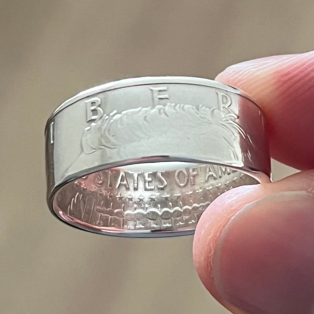 1964 Kennedy Silver Half Dollar Handmade Coin Ring
