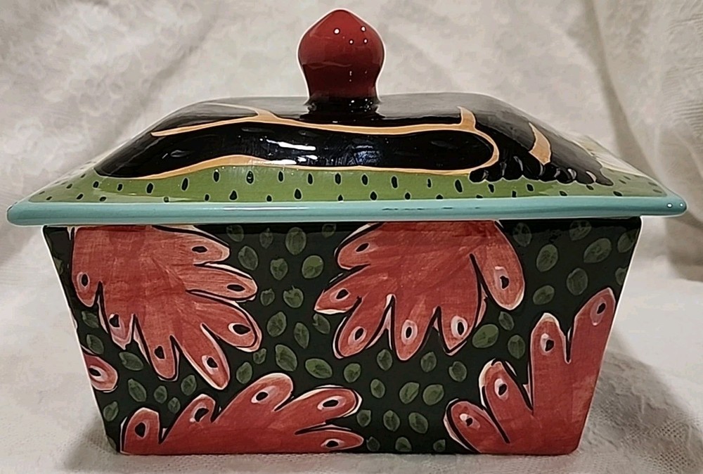 Droll Designs Black Cat Butter Box