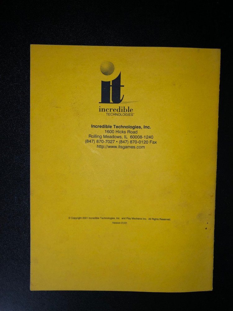 Incredible Technologies BIG BUCK HUNTER ARCADE MANUAL