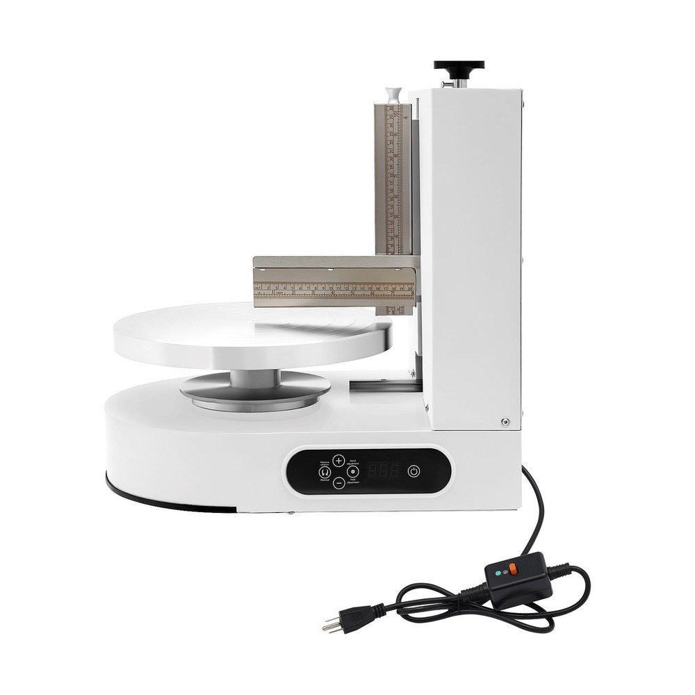 Display Smooth Cream Adjustable 4-12'' Birthday Cake Decorating Machine White