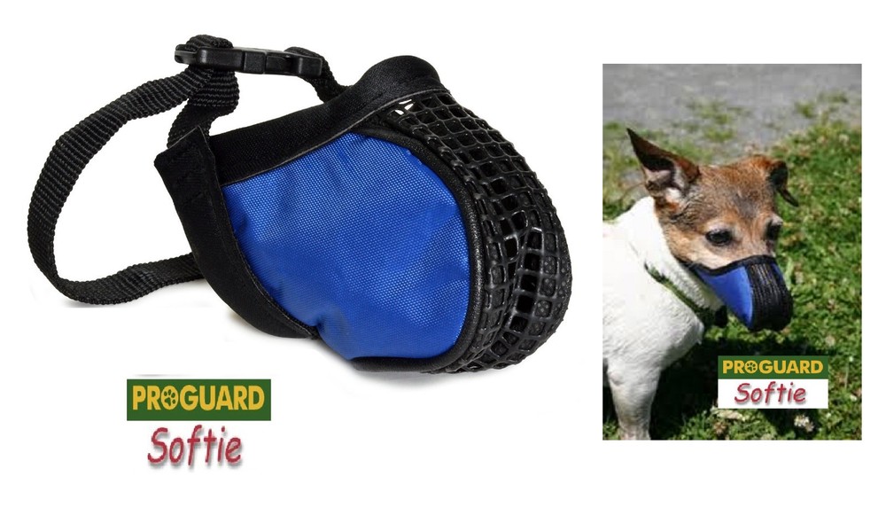 SOFTIE SMALL DOG NO BITE MUZZLE Mesh EZ Quick-Fit Adjustable Safer Comfortable