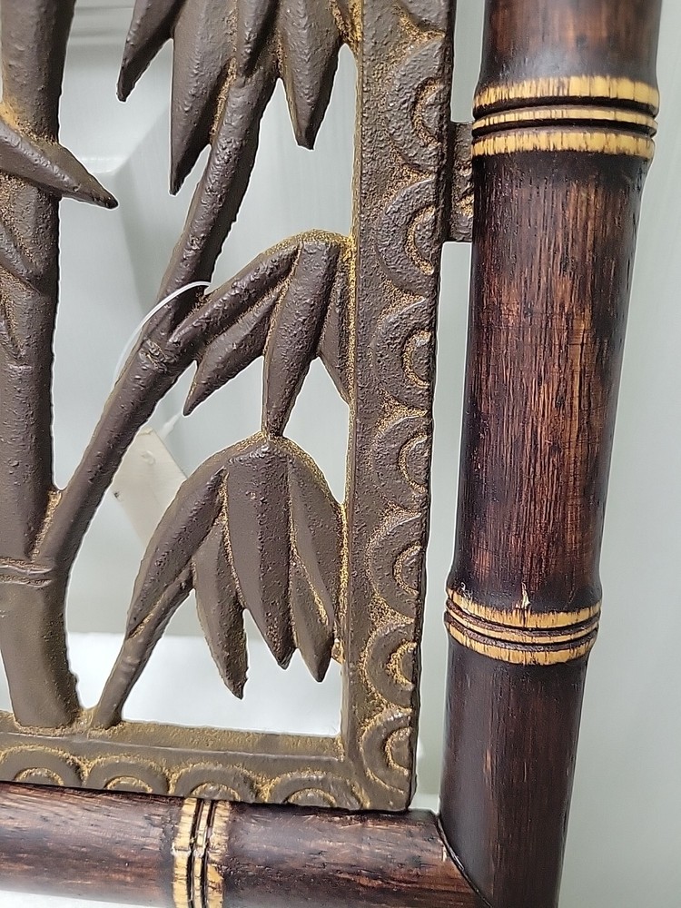 Bamboo PALM WOOD AND iron Wall Hanging