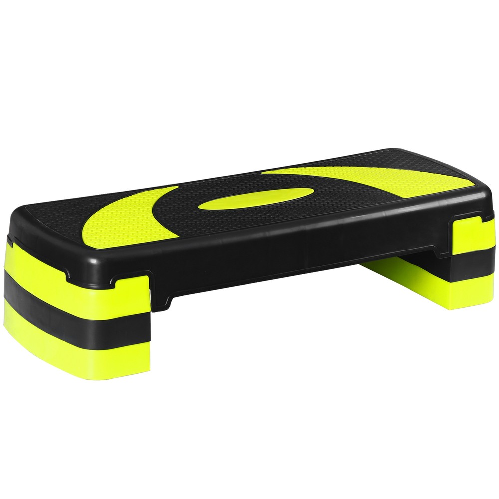 Adjustable Workout Aerobic Stepper, Aerobic Exercise Step Platform with 4 Risers