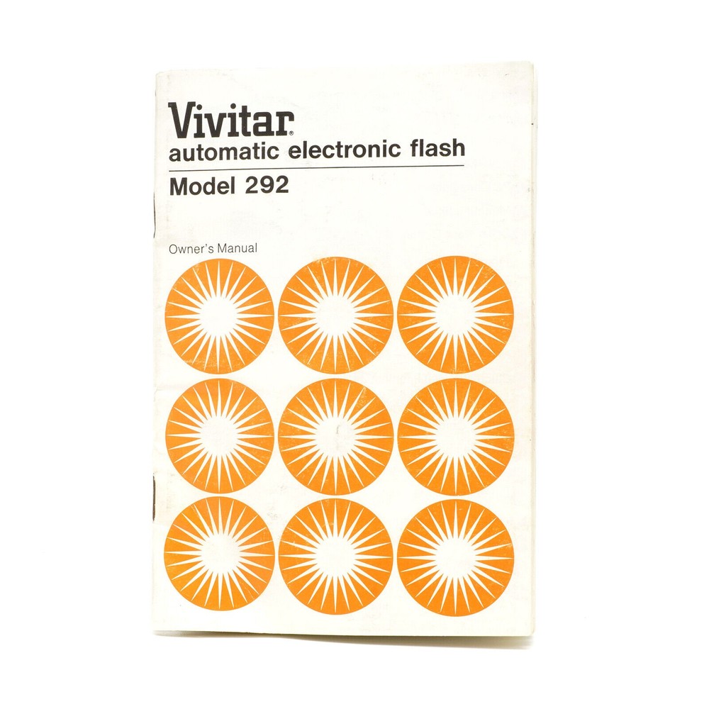 Vivitar Automatic Electronic Flash Model 292 Instruction Manual