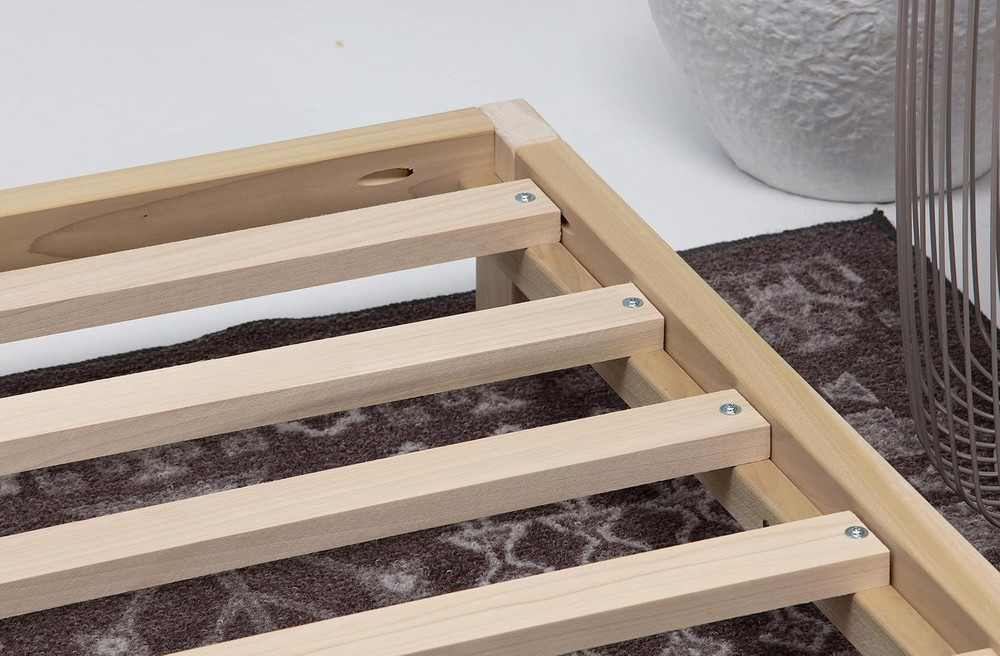 Transitional Solid Wood Twin Platform Bed in Rich Brown Finish