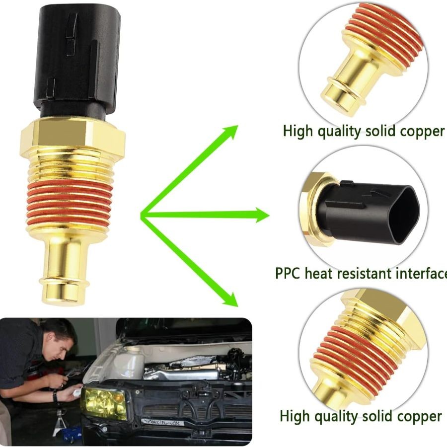 Coolant Temperature Sensor, Standard Coolant Temp Sensor Compatible with Durango