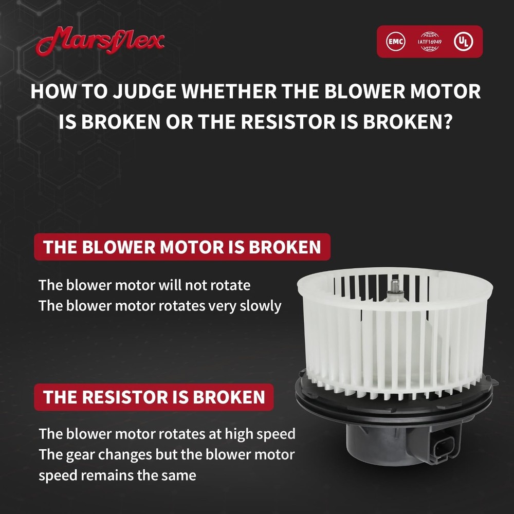 Marsflex Front Blower Motor 700191 for 2003-2006 Chevy Silverado Avalanche GM...
