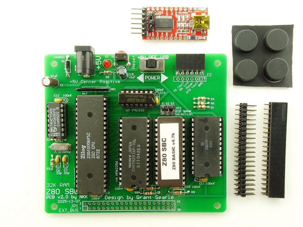 Z80 Single Board Computer, Z80 SBC; Assembled and Tested System
