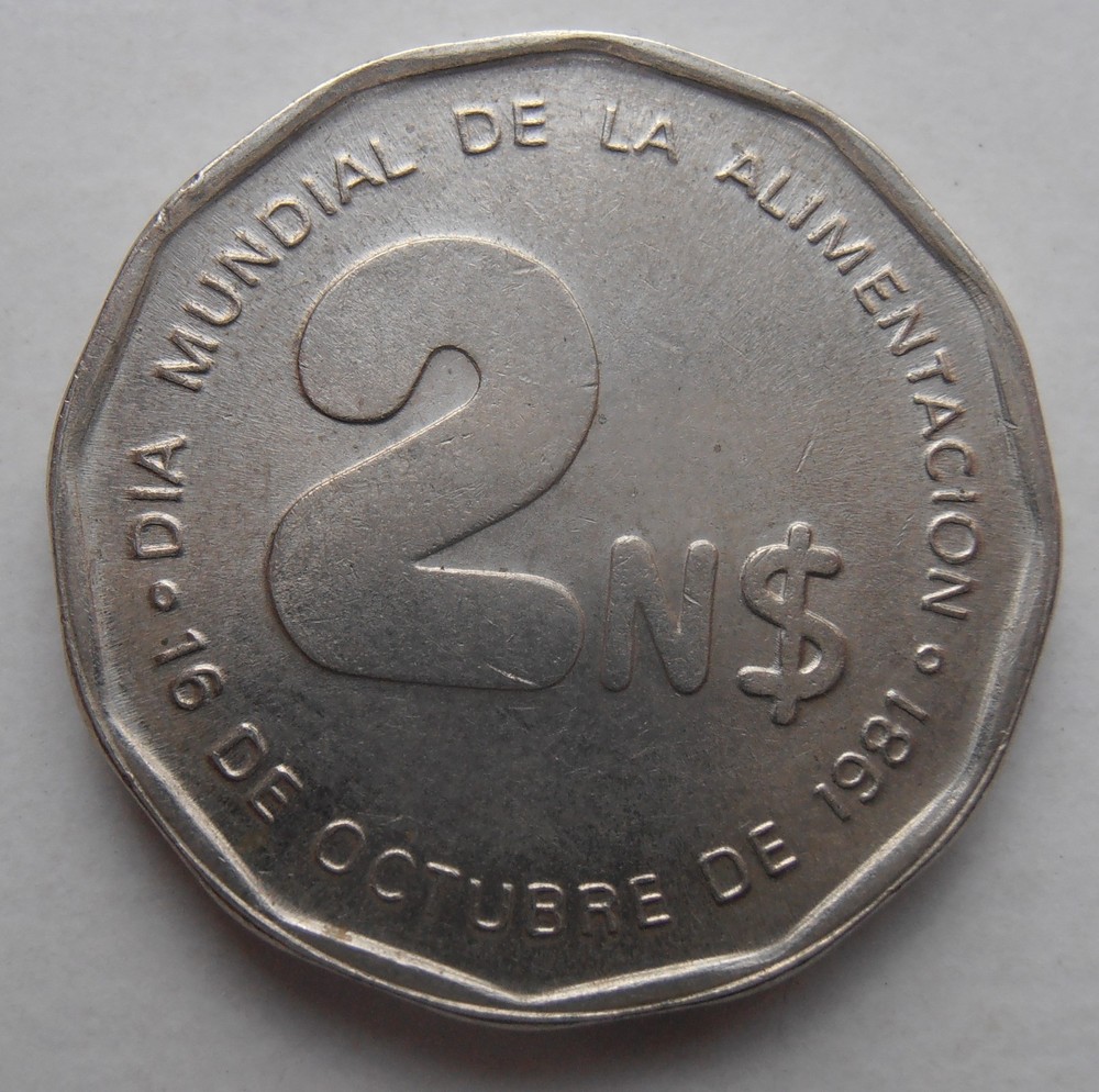 URUGUAY 2 PESOS 1981