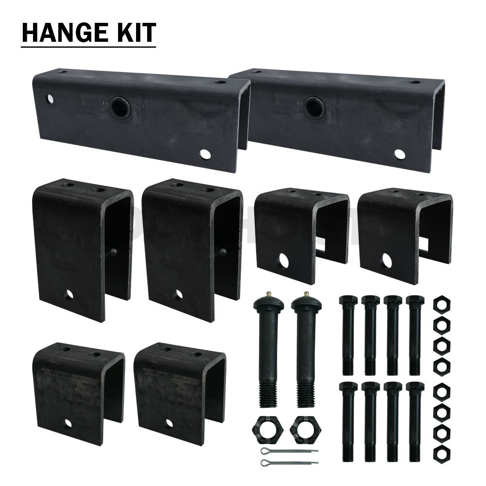 5200–8000 lb Axle Trailer Tandem Slipper Hanger Kit for 2" wide slipper spring