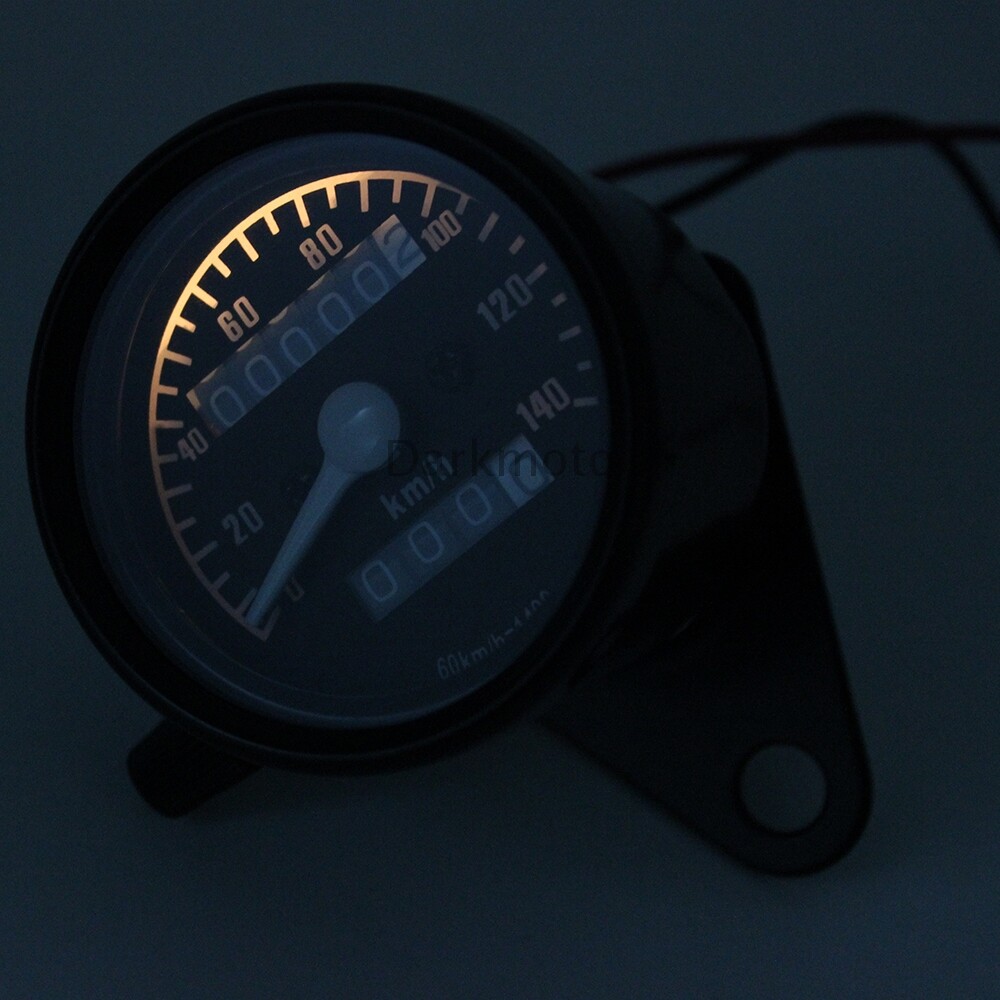 Universal LED Speedometer Tachometer Odometer Gauge Cafe Racer Bobber Backlight