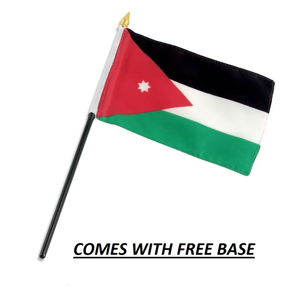 JORDAN  FLAG DESK SET WITH BASE 4x6 INCHES - TABLE STICK FLAG