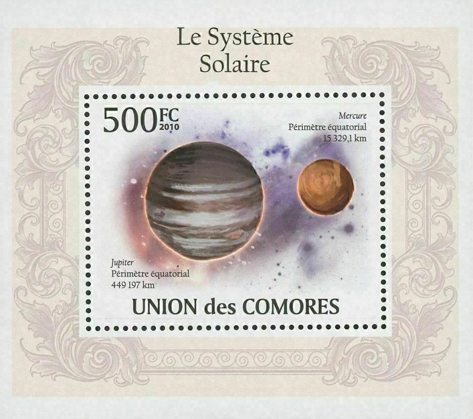 Solar System Mercury Jupiter Planets Mini Sov. Sheet MNH