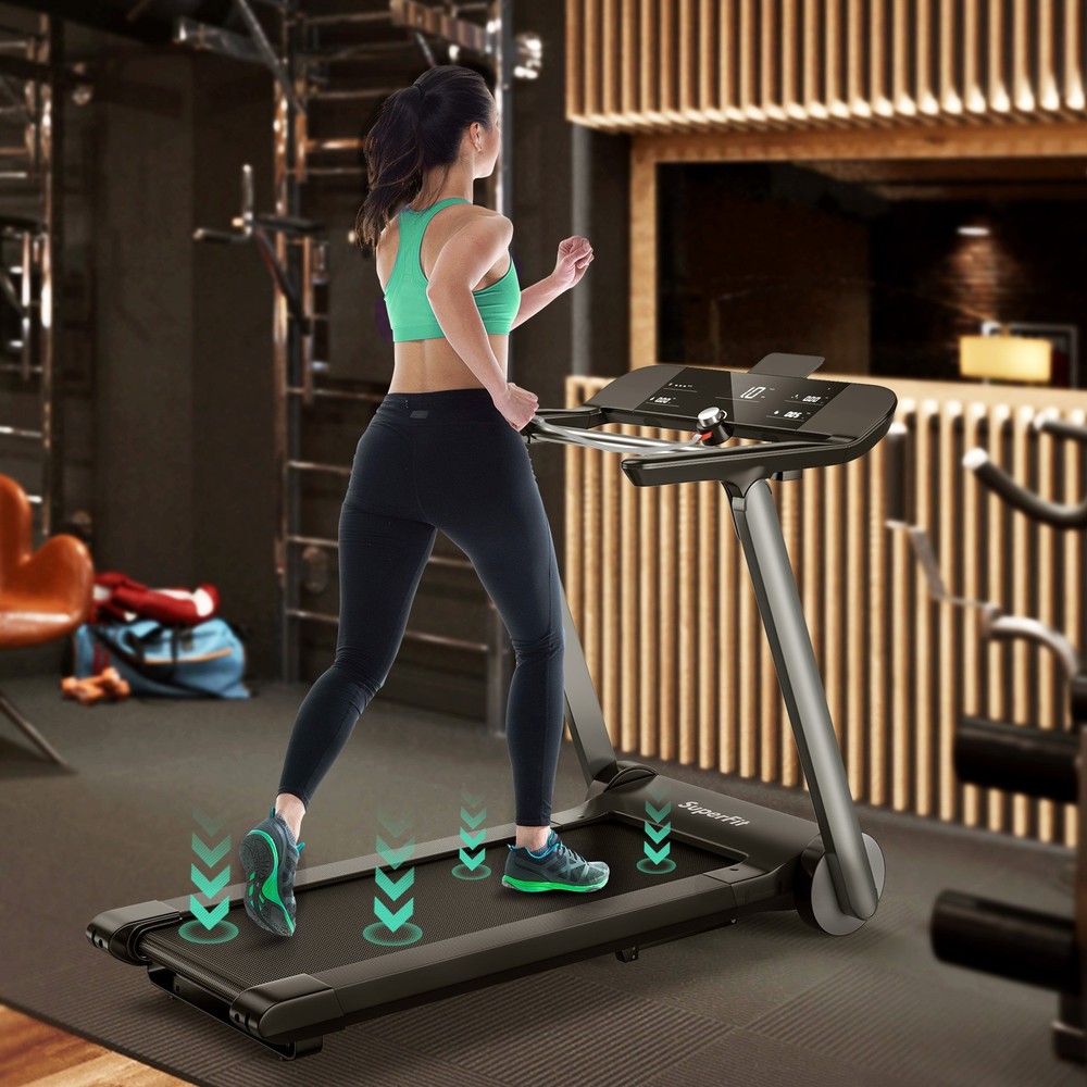 Superfit Electric Jogging Machine Folding Treadmill Bluetooth10 Preset Programs