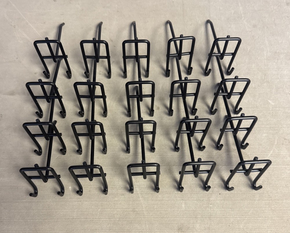 20PC HUHOLE Gridwall Hooks  4 Inch, Display Hook, Black