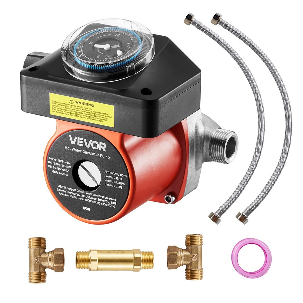 Hot Water Recirculating Pump Bypass Valve Instant Recirculation Pump Kit T
