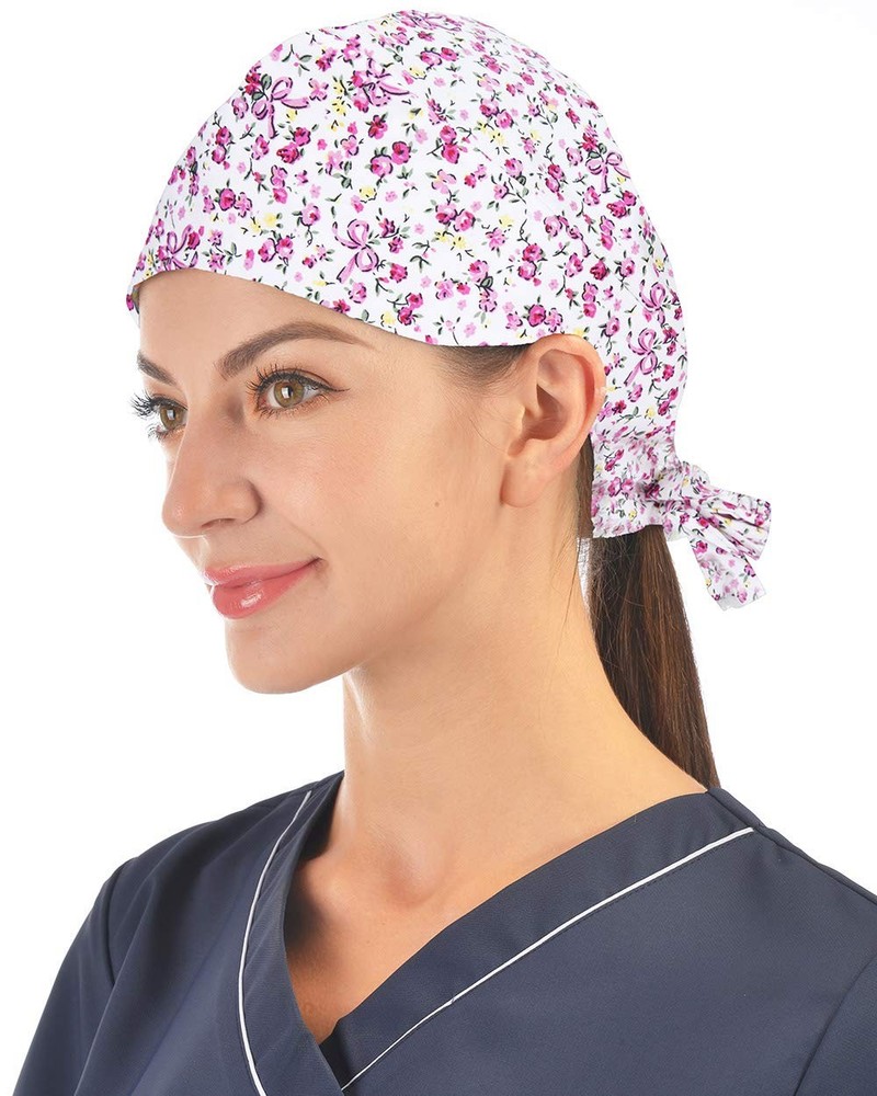 Adjustable Working Cap Elastic Tie Back Scrub Cap Unisex One Size Multiple Color