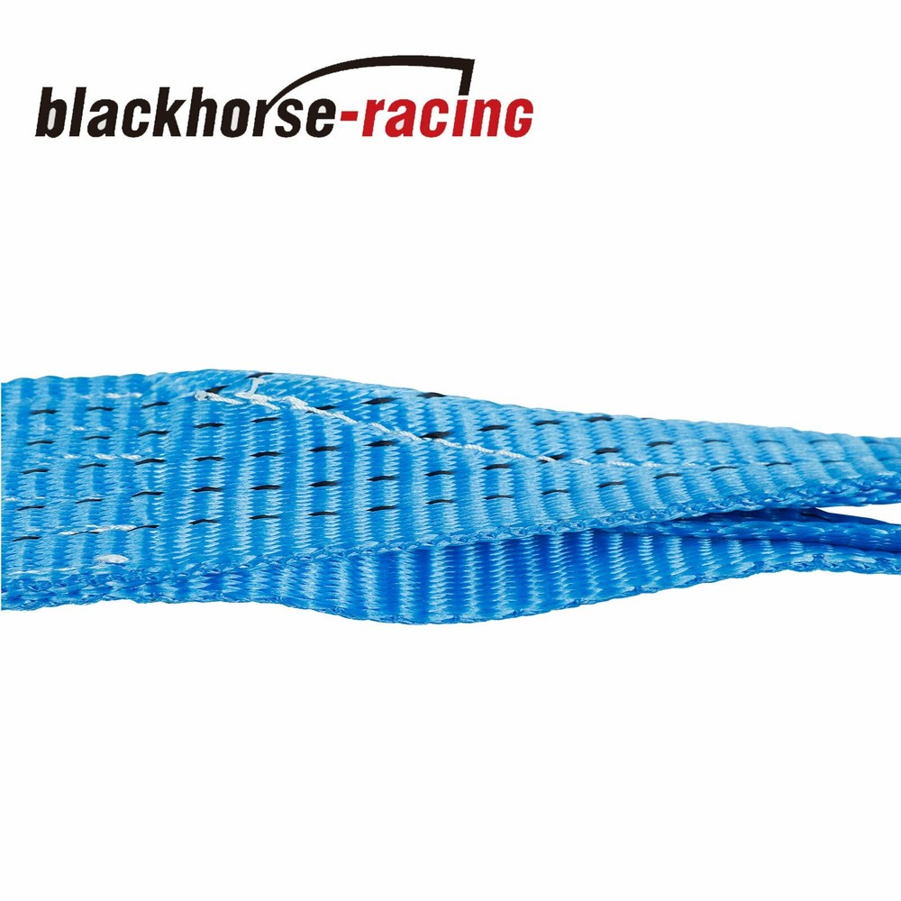 2" 20Ft Heavy Duty Tow Strap 20000 LB Capacity +D-Ring Hook