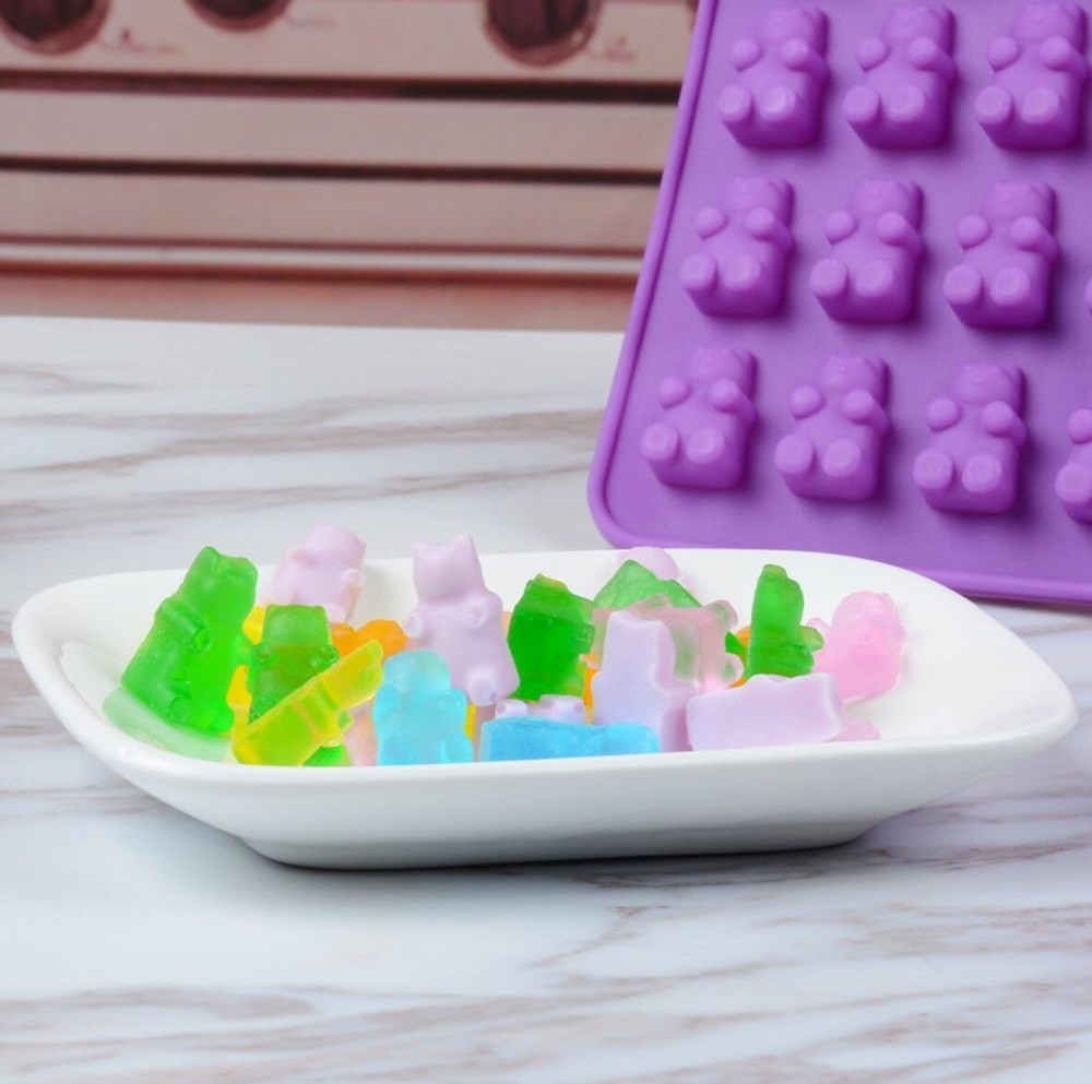 4 Pack Gummy Bear Candy Molds Silicone Chocolate Gummy Molds Multi-Purpose.