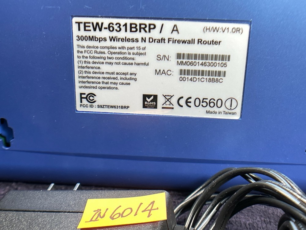 TrendNet TEW-631BRP Wireless Router IN6014