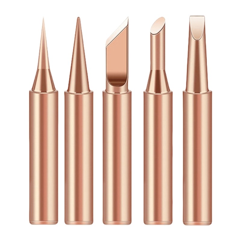 Pack of 5 Copper Soldering Tip Fast Heating for Electronics Repair Technicians
