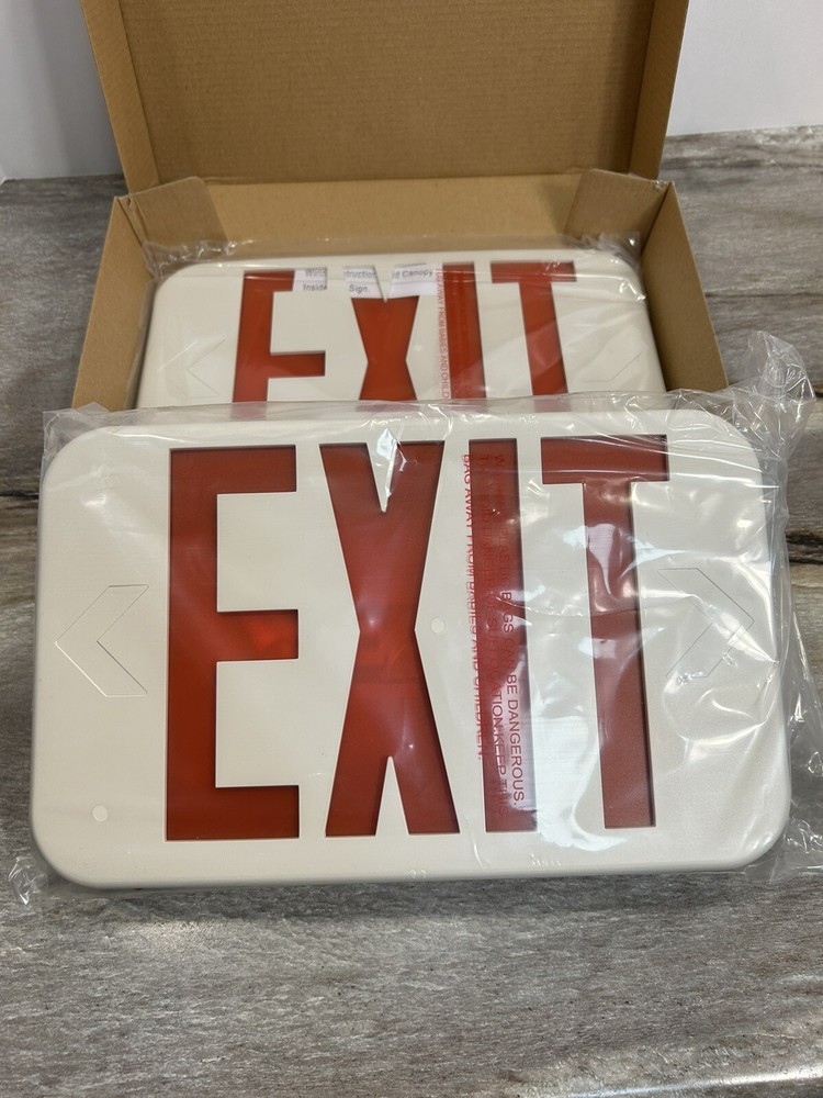 C-Lite LED Single Or Double Side Emergency Exit Lighted Sign, Battery Backup