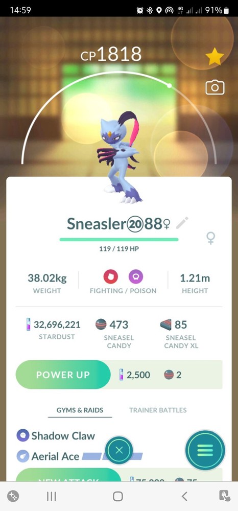 Sneasler ( Galarian Sneasel Evolution ) Pokemon Tr@de Go