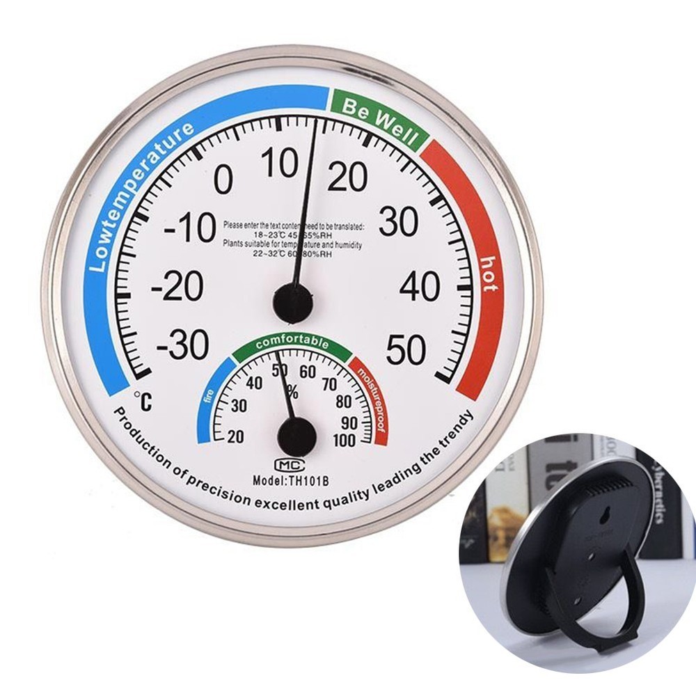 Hygrometer Thermometer Range: 20-Thickness 2.2cm White Classroom